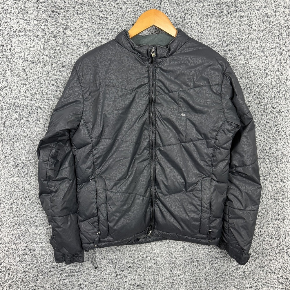 686 Jacket Mens Medium Gray Down Puffer Ski Snowboard Insulated Winter M